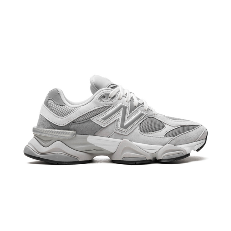 New Balance 9060 Grey White Suede Mesh Retro Sneakers