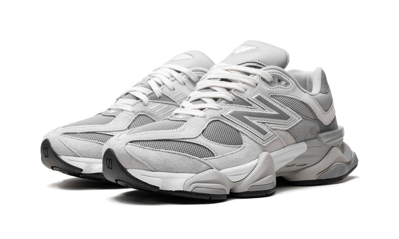 New Balance 9060 Grey White Suede Mesh Retro Sneakers