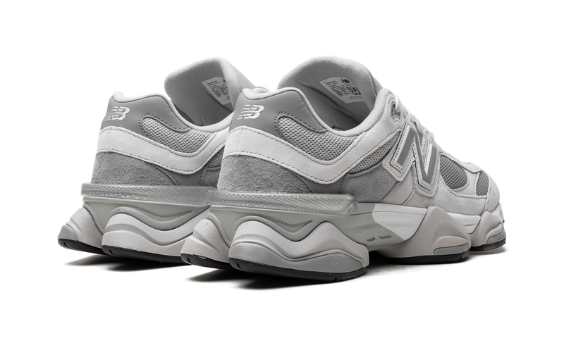 New Balance 9060 Grey White Suede Mesh Retro Sneakers