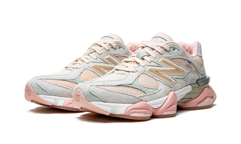 New Balance 9060 Mint Pink Suede Mesh Retro Sneakers