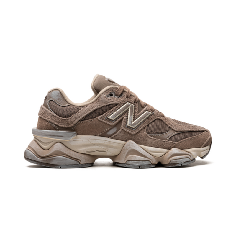 New Balance 9060 Brown Suede Mesh Retro Sneakers