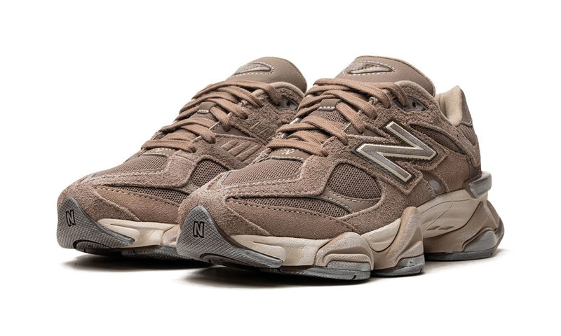 New Balance 9060 Brown Suede Mesh Retro Sneakers