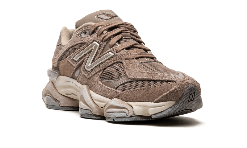 New Balance 9060 Brown Suede Mesh Retro Sneakers
