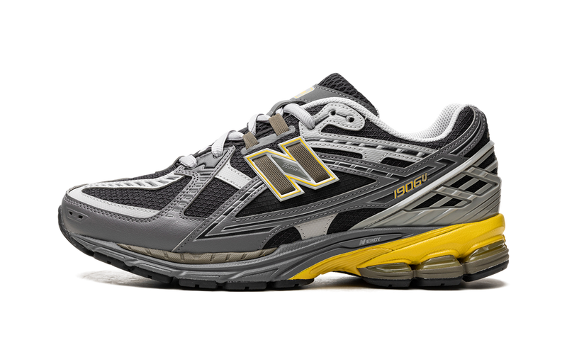 New Balance 1906R Grey Yellow Mesh Retro Running Sneakers