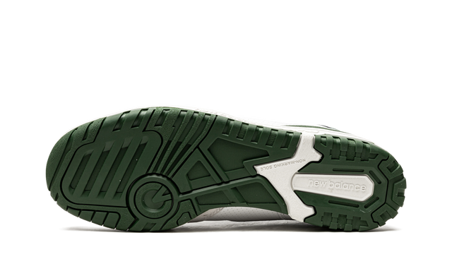 New Balance 550 White Green Leather Suede Sneakers