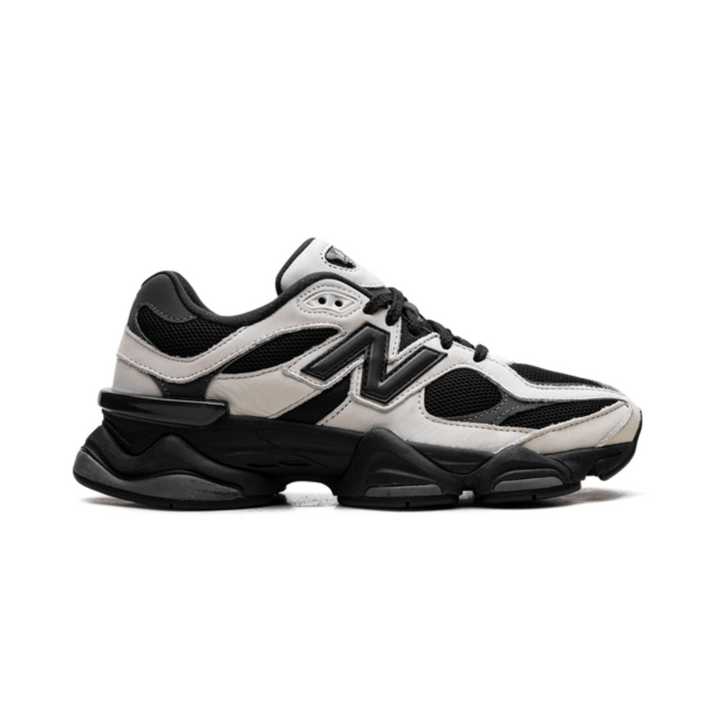New Balance 9060 White Black Leather Mesh Retro Sneakers