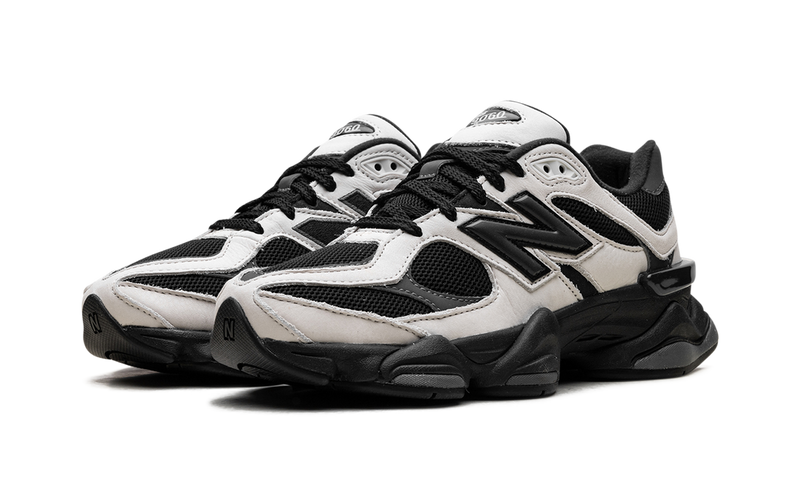 New Balance 9060 White Black Leather Mesh Retro Sneakers