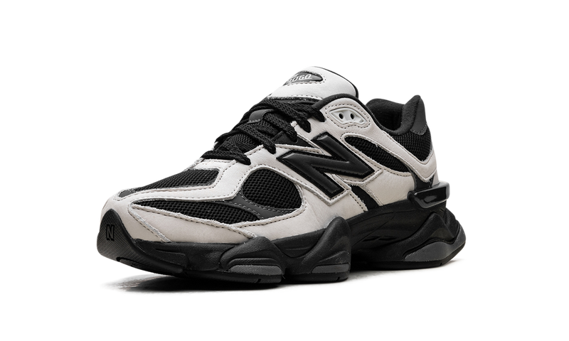 New Balance 9060 White Black Leather Mesh Retro Sneakers