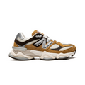 New Balance 9060 Tan Brown White Suede Mesh Retro Sneakers