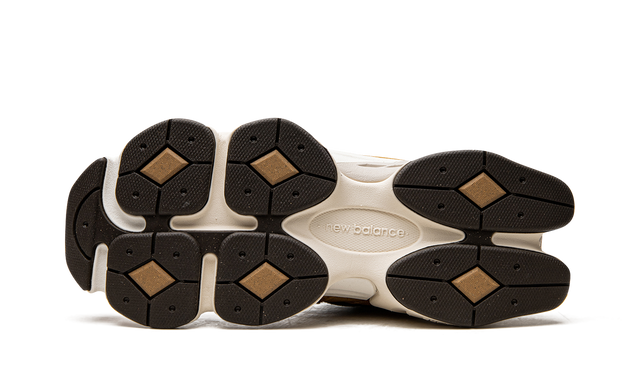 New Balance 9060 Tan Brown White Suede Mesh Retro Sneakers