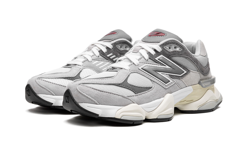 New Balance 9060 Grey Multi Suede Mesh Retro Sneakers