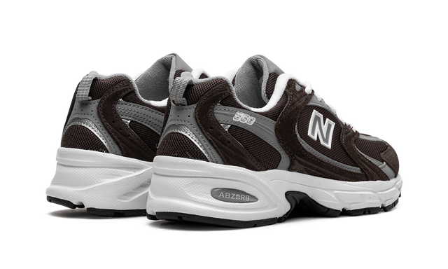 New Balance 530 Dark Brown Grey Mesh Suede Sneakers