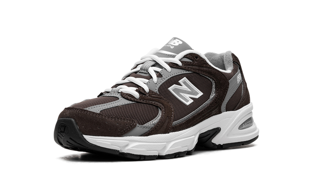 New Balance 530 Dark Brown Grey Mesh Suede Sneakers