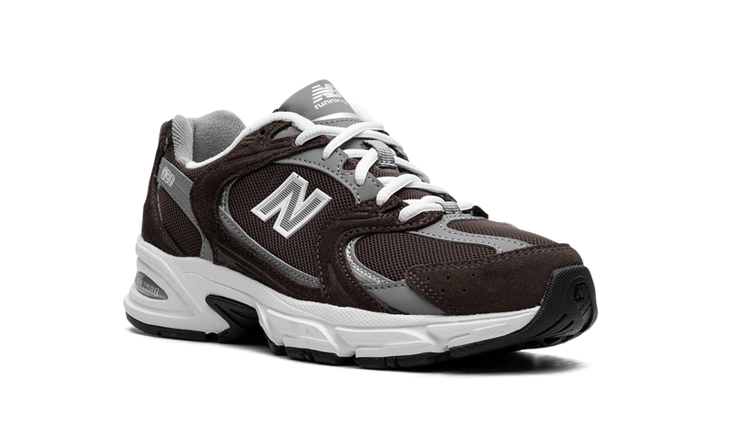 New Balance 530 Dark Brown Grey Mesh Suede Sneakers