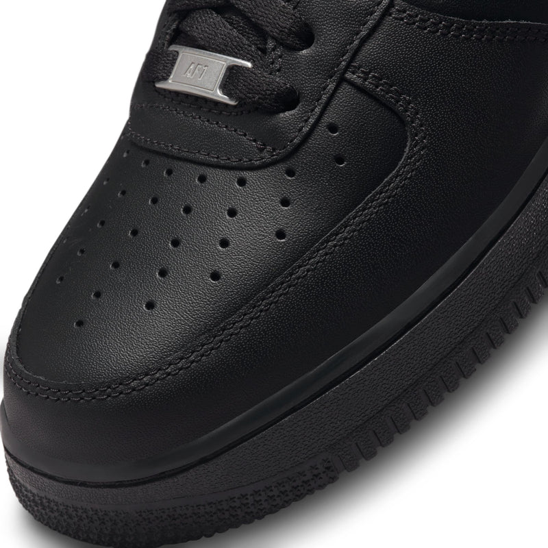 Nike Air Force 1 '07 Triple Black Leather Sneakers