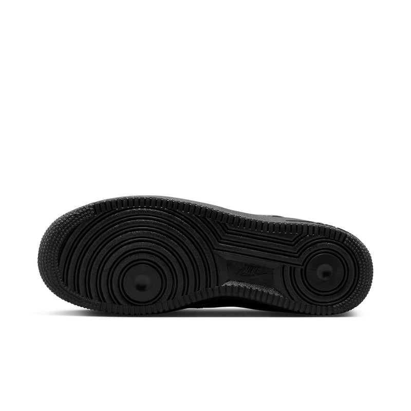 Nike Air Force 1 '07 Black with White Swoosh Leather Sneakers