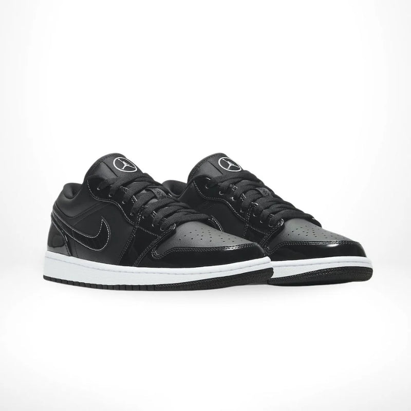 Air Jordan 1 Low Black Patent Leather Sneakers