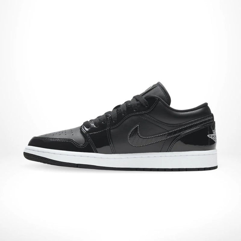 Air Jordan 1 Low Black Patent Leather Sneakers