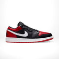Air Jordan 1 Low Black & Red Leather Sneakers