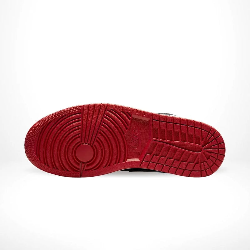 Air Jordan 1 Low Black & Red Leather Sneakers